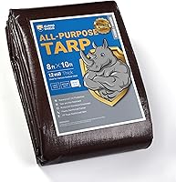 Vista 44 de GUARD SHIELD Lona resistente impermeable de 12 x 16 pies, gris, lona grande para exteriores, 12 mil