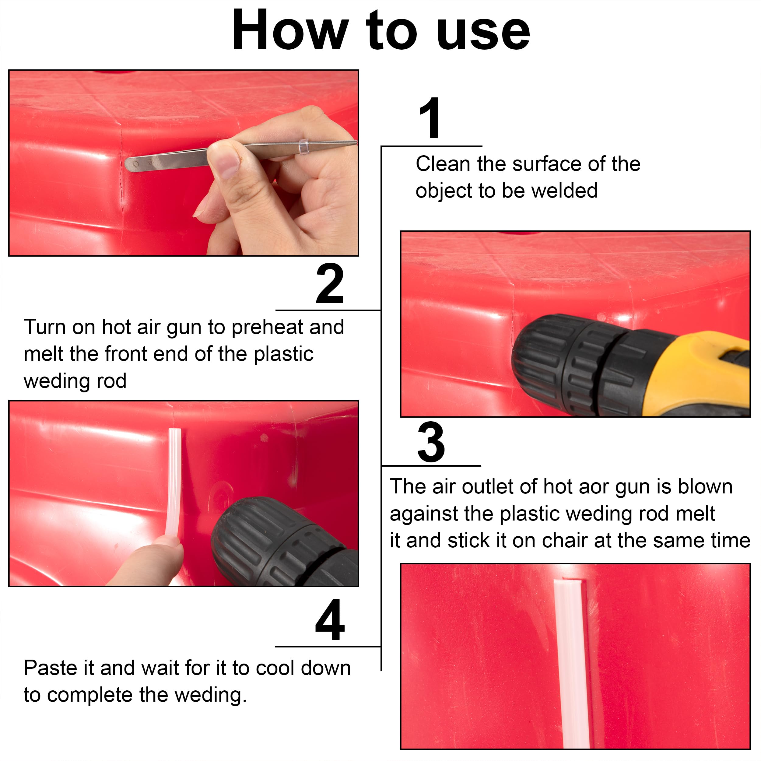 Bacchette Saldatura Plastica 20 Pz - Per Riparazioni PP, PE, ABS, Per Auto Ed Elettrodomestici