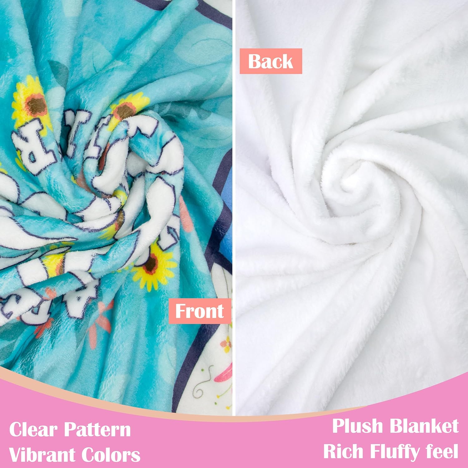 Thank You Gifts for Women, Appreciation Birthday Inspirational Gifts for Women, Soft Throw Blanket 60"x50" - Image 6