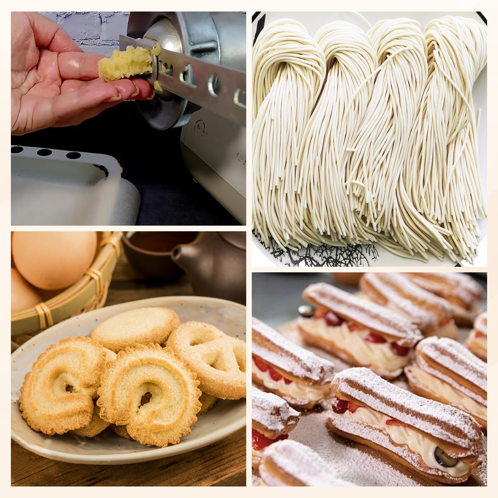 3 sztuki przystawek do ciastek, 8 foremek na Boże Narodzenie, akcesoria do wypieków, akcesoria ze stali nierdzewnej, do prasy do ciastek, deserów