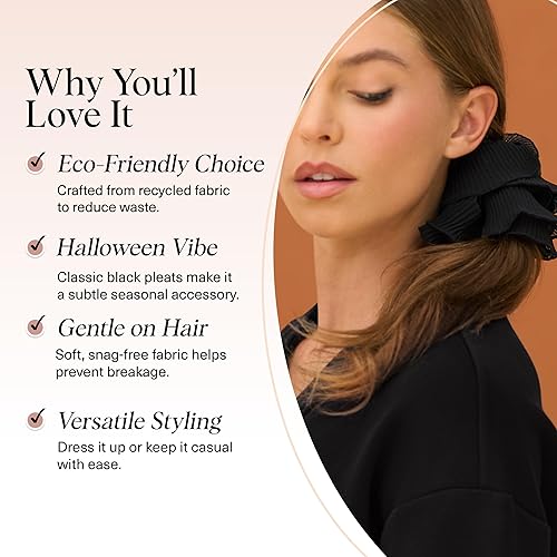 Miniatura 246 de Kitsch Coleteros de satén para mujer, ligas para el cabello sin arrugas para niñas, coleteros para todo tipo de cabello y texturas, perfectos