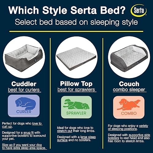 Miniatura 8 de Serta Cama ortopédica para perros para mascotas - Gris pizarra (XL)