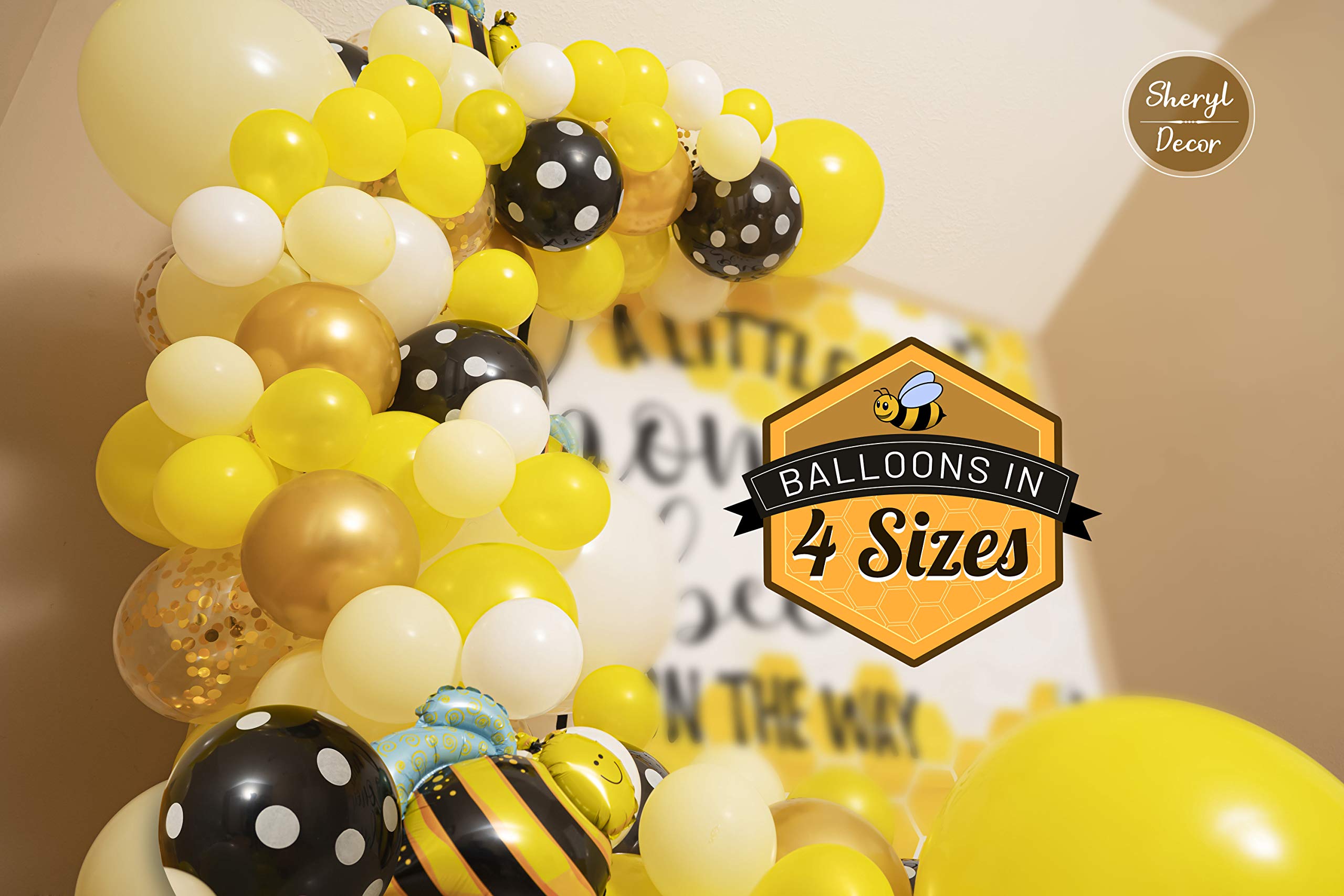 Bee Balloon Garland Kit & Arch Bumble Bee Balloons for What Will It