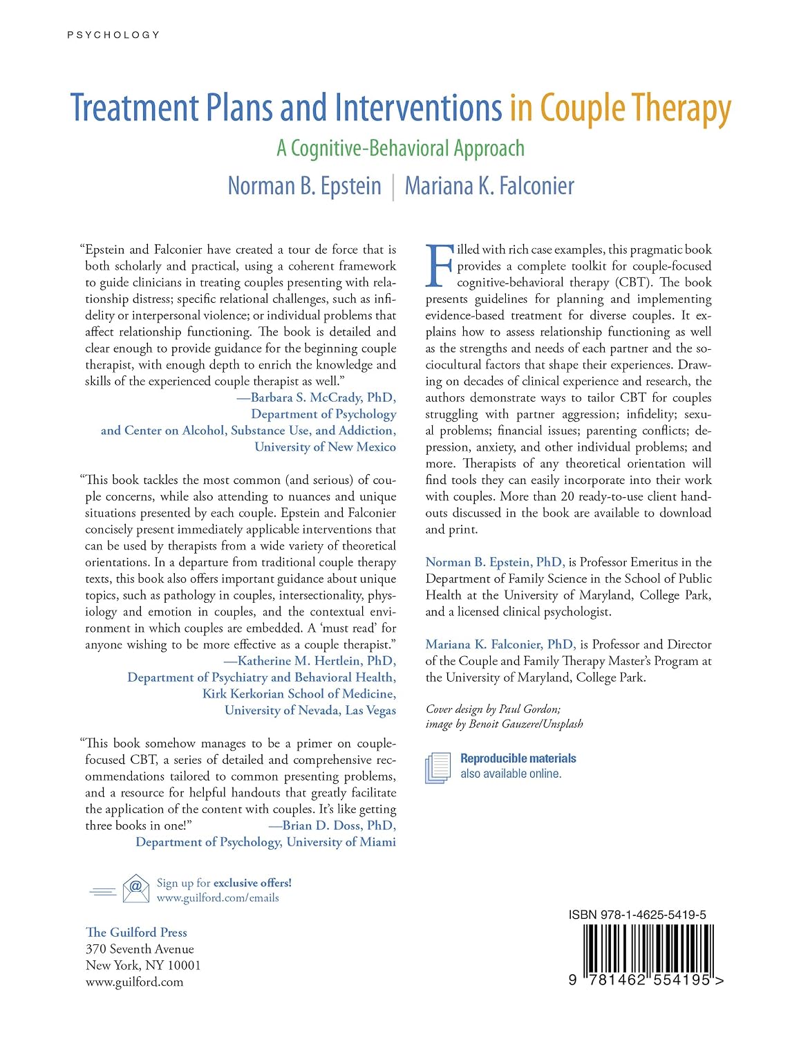 Treatment Plans and Interventions in Couple Therapy: A Cognitive-Behavioral Approach (Treatment Plans and Interventions for Evidence-Based Psychotherapy Series)