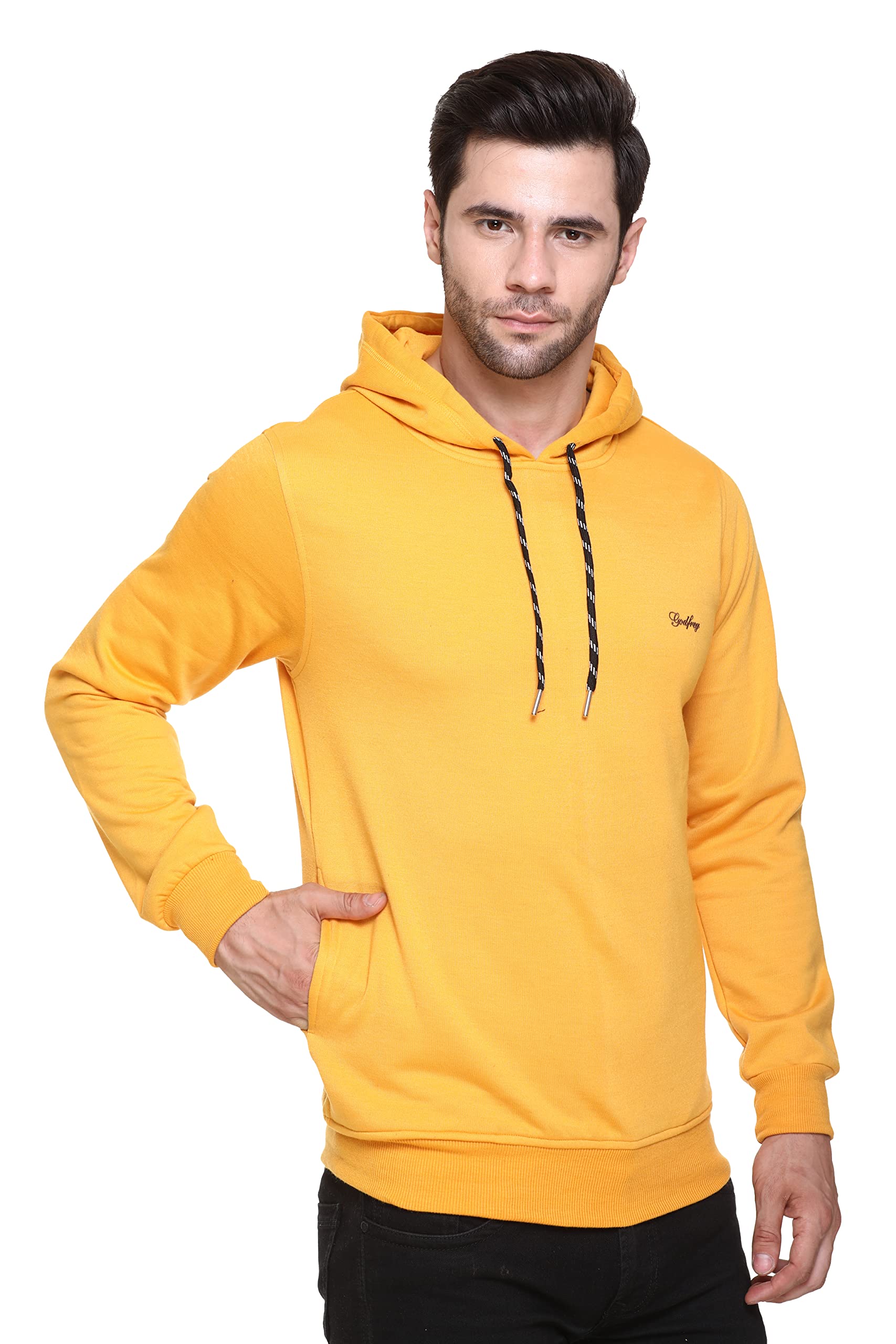 GODFREY Fleece Sweatshirt Hooded Neck Hoodie for Men