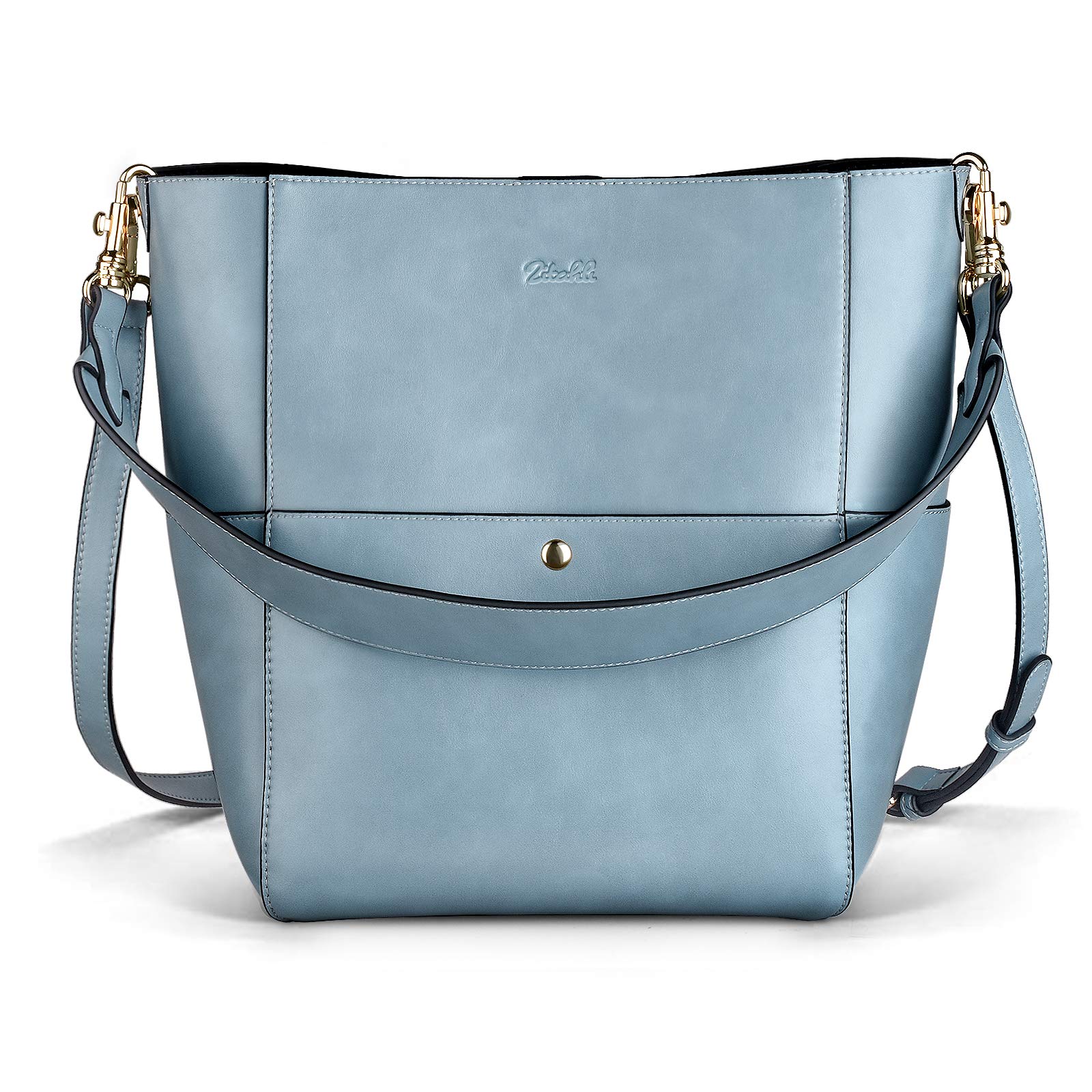 Hobo Shoulder Handbags For Women,Crossbody Large Capacity Tote Ladies Bucket Purse Bag (Sky Blue)