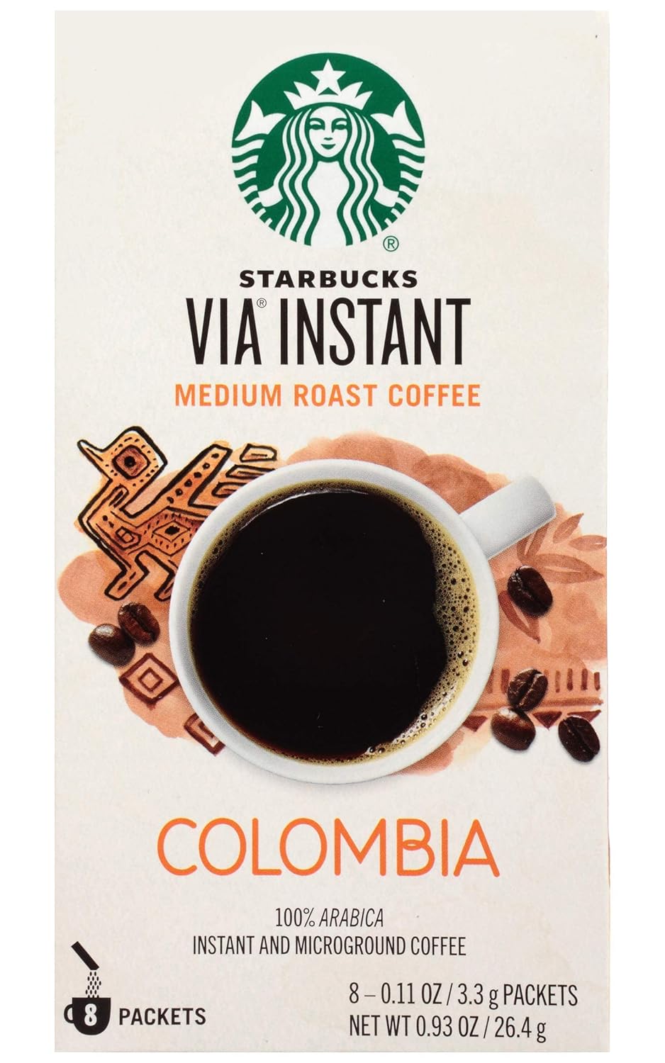 Starbucks VIA Colombia Coffee, 8ct Pack of 6