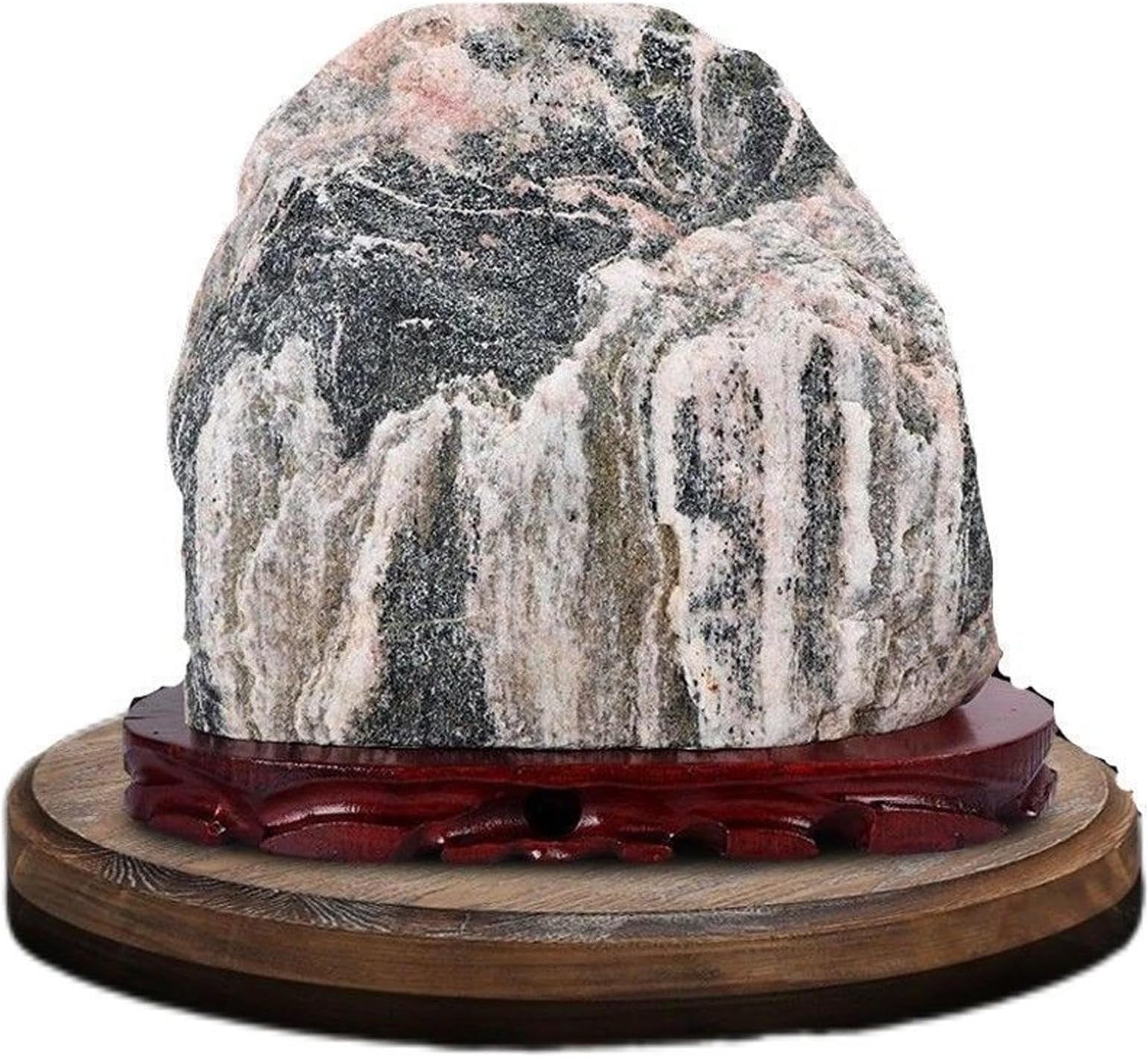 NIBHZ Natural Stone Taishan Shigandang Taishan Stone Shi Gan Dang,Fengshui Decor,20cm