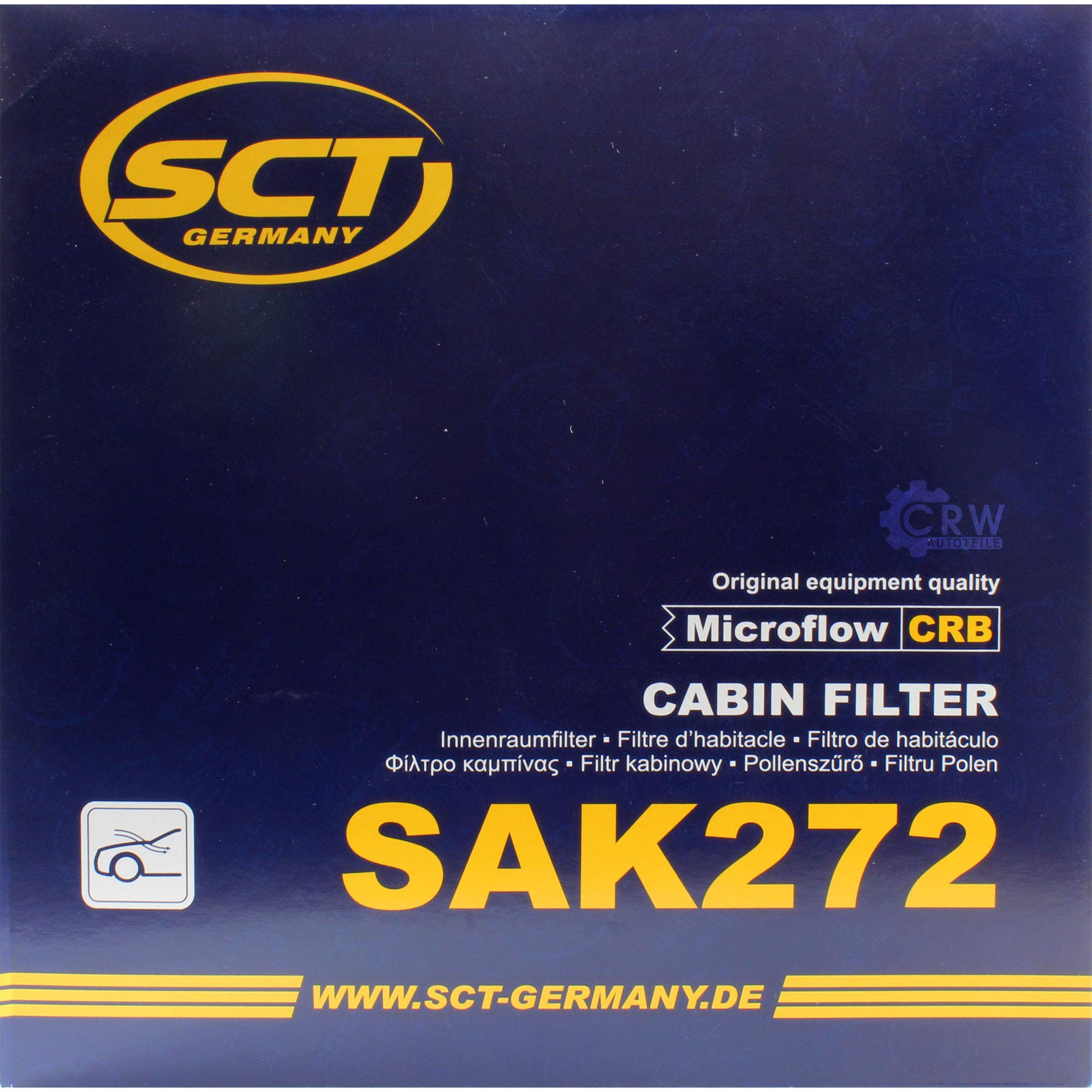 QR-Parts Juego de 2 filtros originales SCT 85462547 SAK 272 para habitáculo de aire y polen