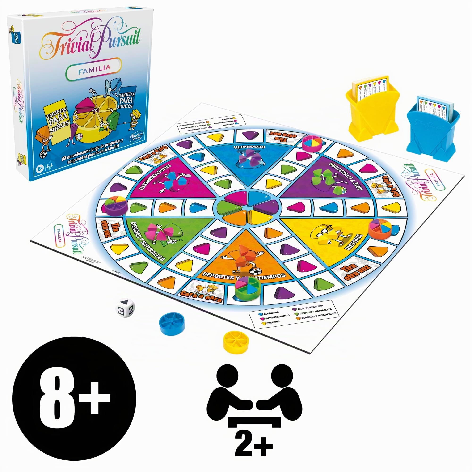 Hasbro Gaming - Trivial Pursuit Famille, multicolore - E1921105 - Version Espagnole