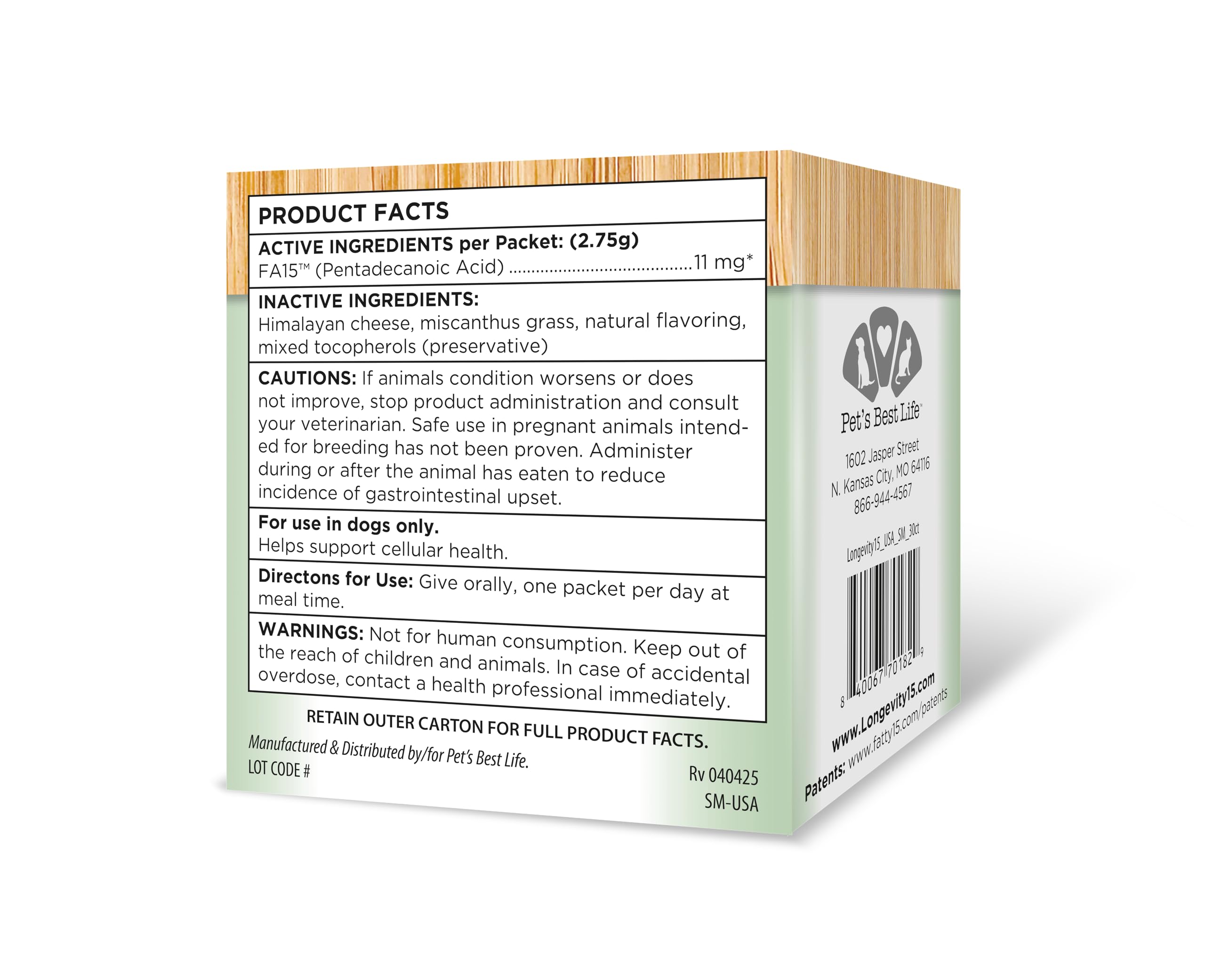 Longevity15 – C15:0 – Fatty Acid Health Supplement for Dogs – Healthy Pet Supplies – for Small Dogs, 1 Pack — Amazon image 7