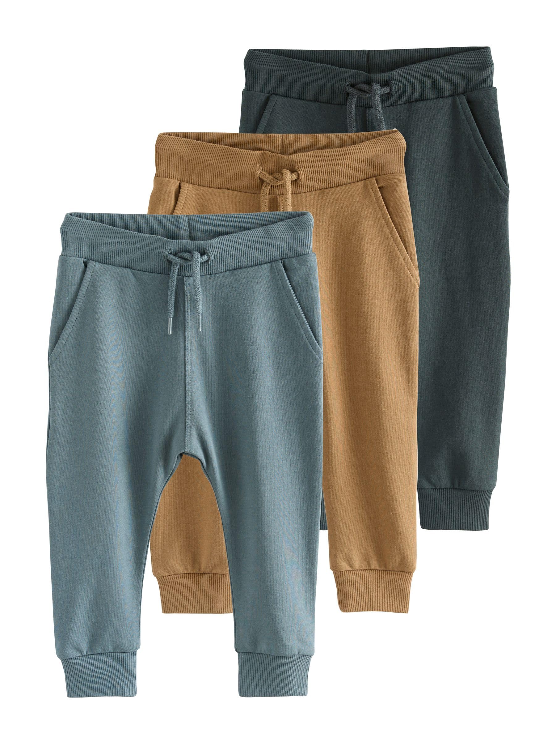 NEXT Niños Pack de Tres Pantalones de Chándal Corte Pitillo