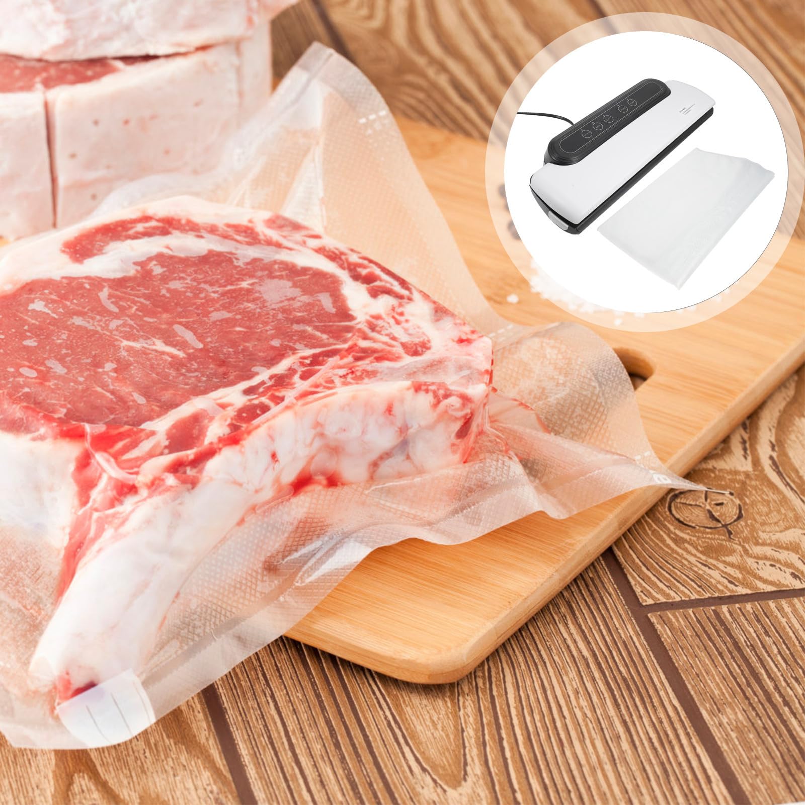 Sigillatrice Sottovuoto Abs Automatica per Alimenti, Macchina Piccola | Conservazione del Liquido Nutriente, Set 1 Pezzo, Uso in Negozi di Pesce e Carne