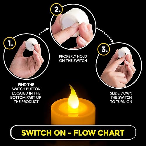 Miniatura 4 de Furora LIGHTING Velas LED de color blanco marfil, paquete de 20, velas parpadeantes sin llama para decoración del hogar, 1.65 pulgadas de alto,