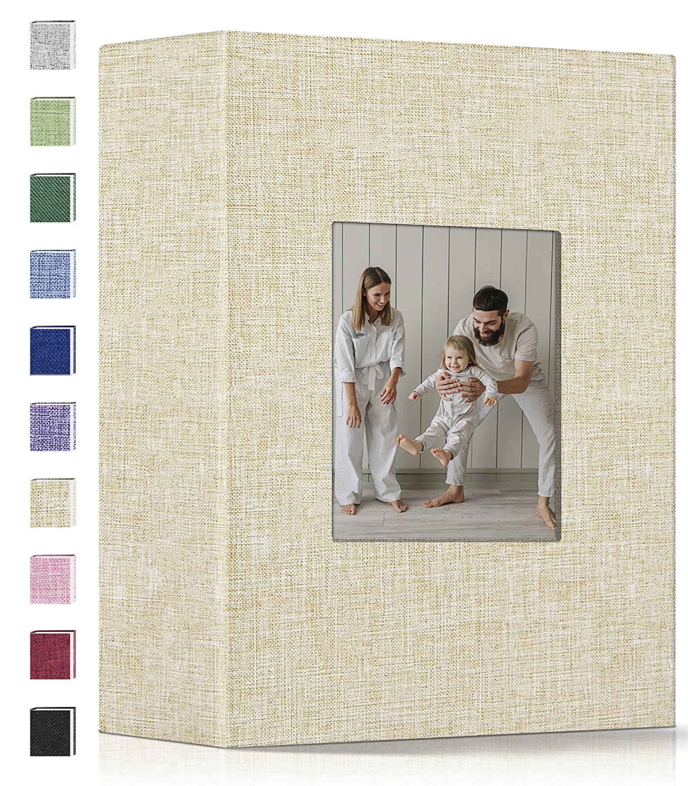 popotoppopotop Photo Album 4x6-200 Photos Photo Books with 200 Horizontal Pockets,Linen Cover Albums for Family Wedding Anniversary Baby Vacation PicturesThe Forest Stewardship Council