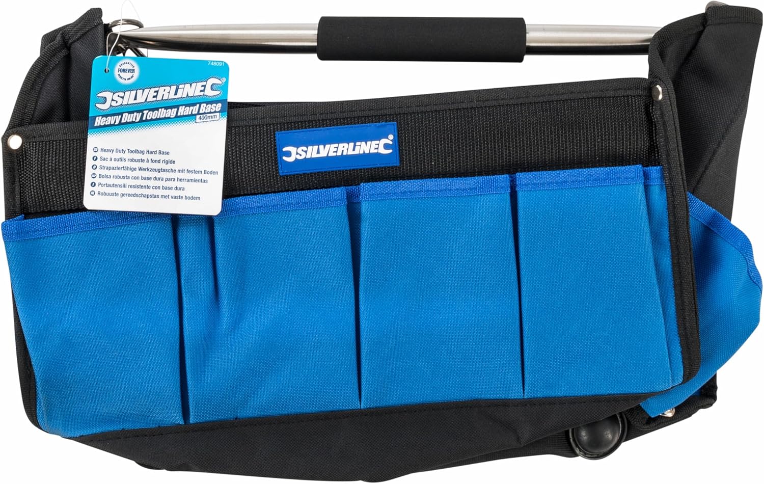 Silverline 748091 Heavy Duty Tool Bag with Reinforced Base 400 x 200 x 255 mm