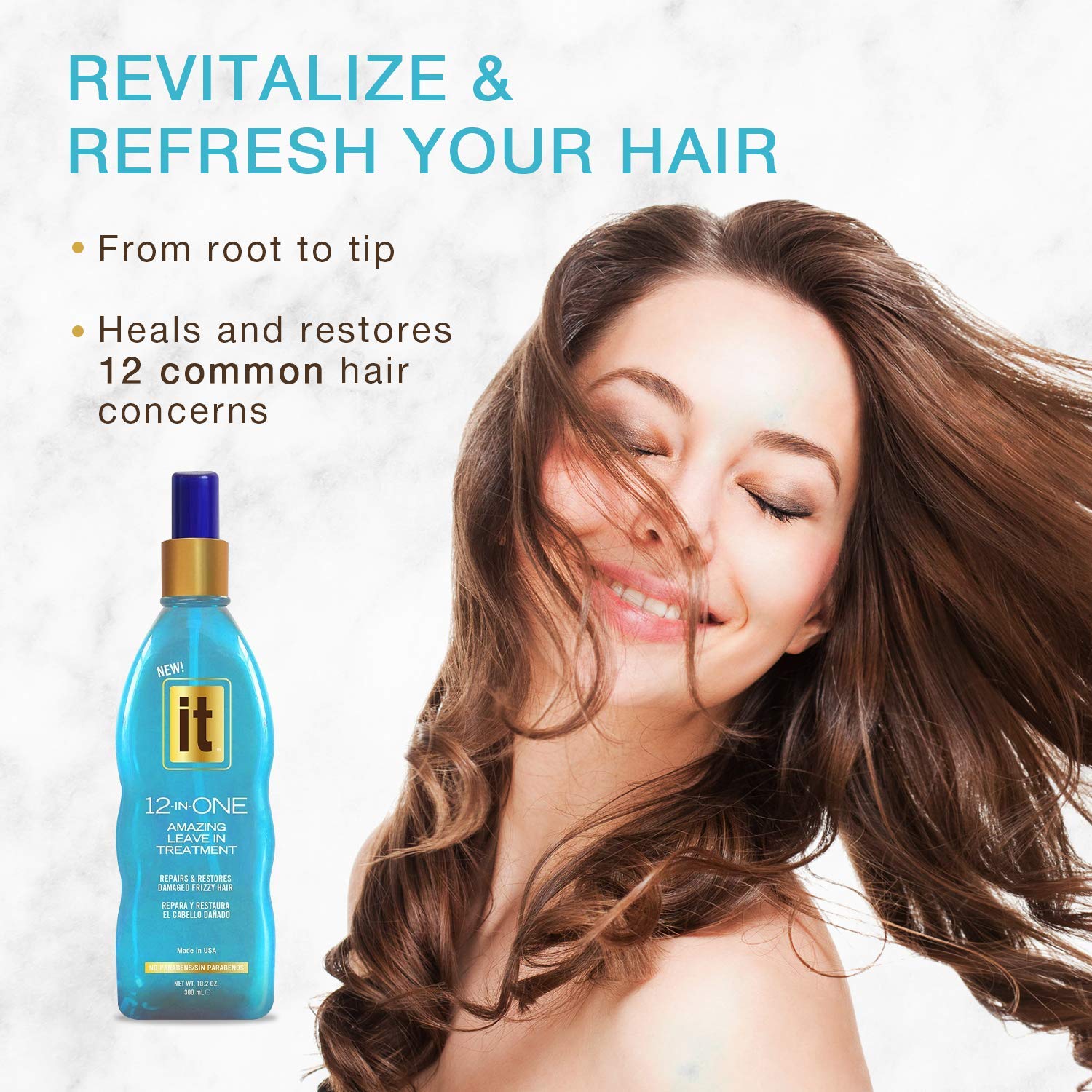 12-in-1 Leave-In Hair Treatment Spray with Abyssinian Oil