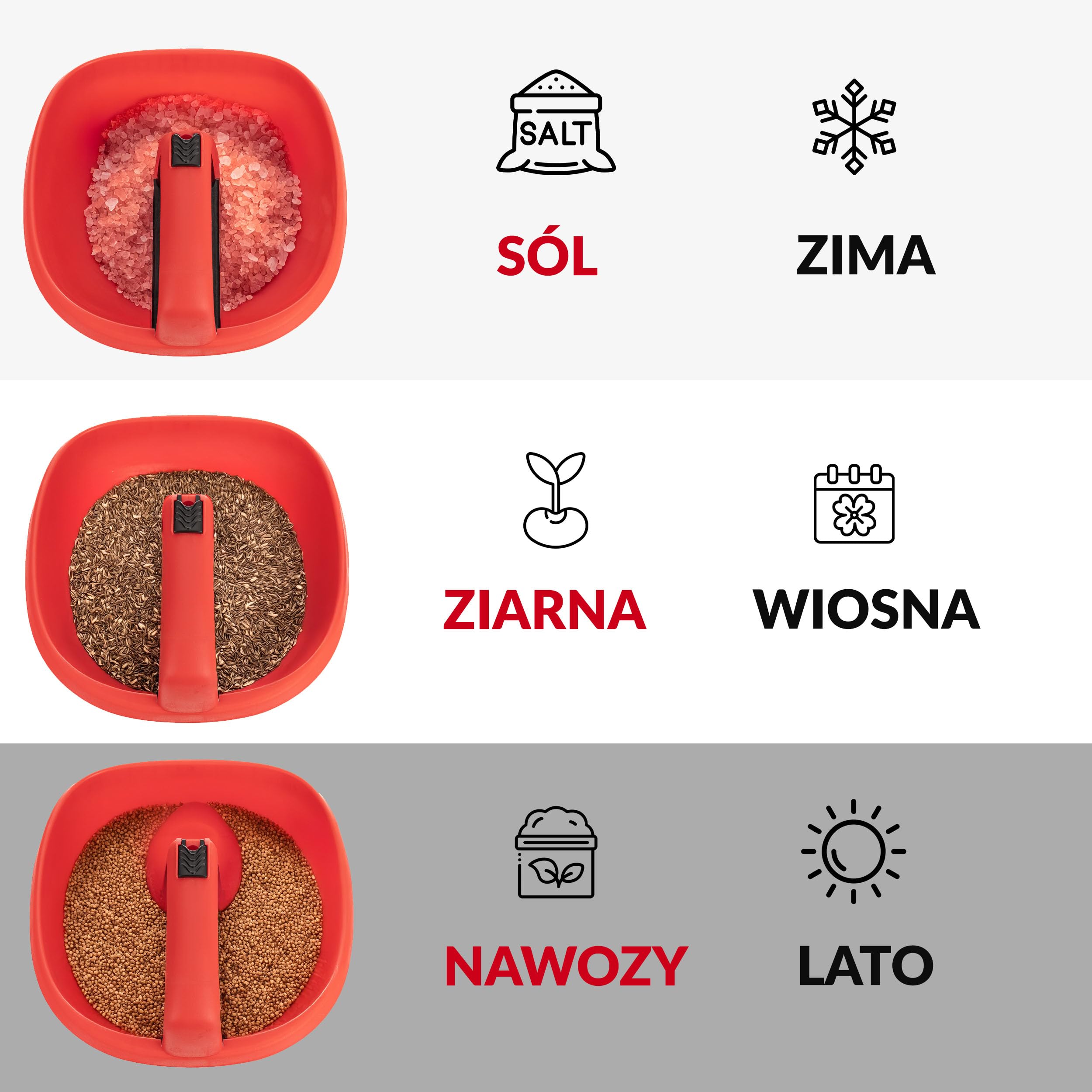 LEHMANN TERRA Rozsiewacz Uniwersalny 2,7 L – Ręczny rozsiewacz na baterie do nasion, nawozów i soli, szerokość siewu 0,2–2,7 m, 5 stopni dozowania, lekki i ergonomiczny