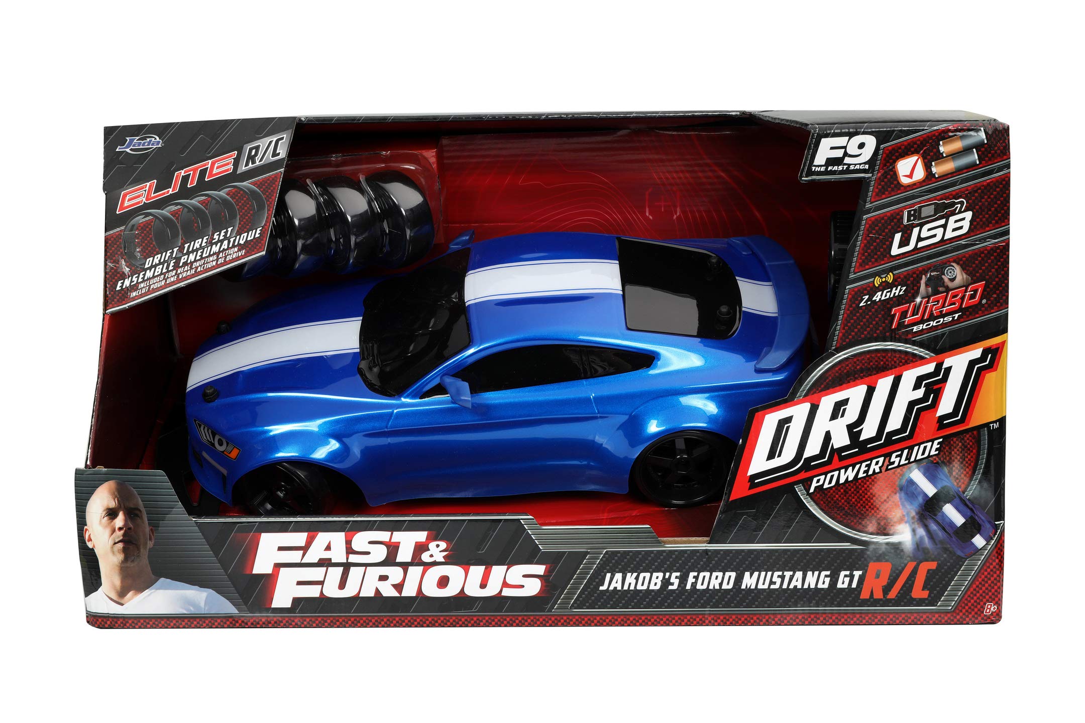 JADA Toys Fast & Furious - Ford Mustang GT 1989, 1/24, 34922BL (neuf)