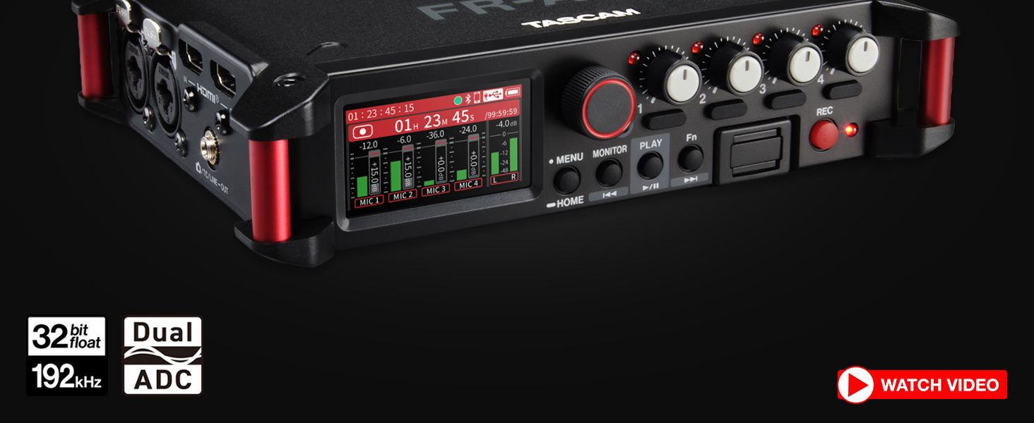 Amazon.com: TASCAM FR-AV4 4-Channel 32-Bit Float Field Recorder