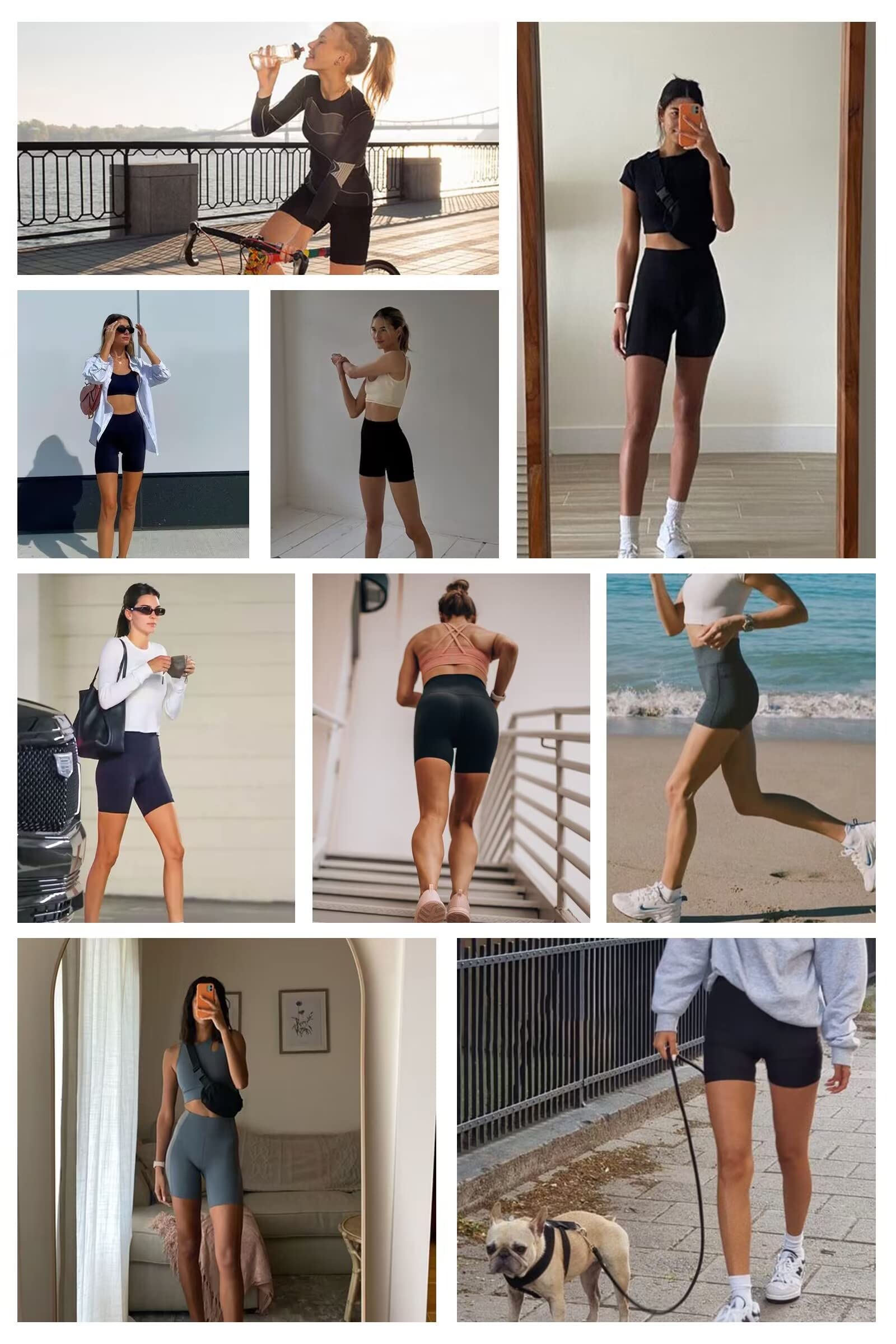 Persit Krótkie legginsy damskie, matowe, z kieszeniami