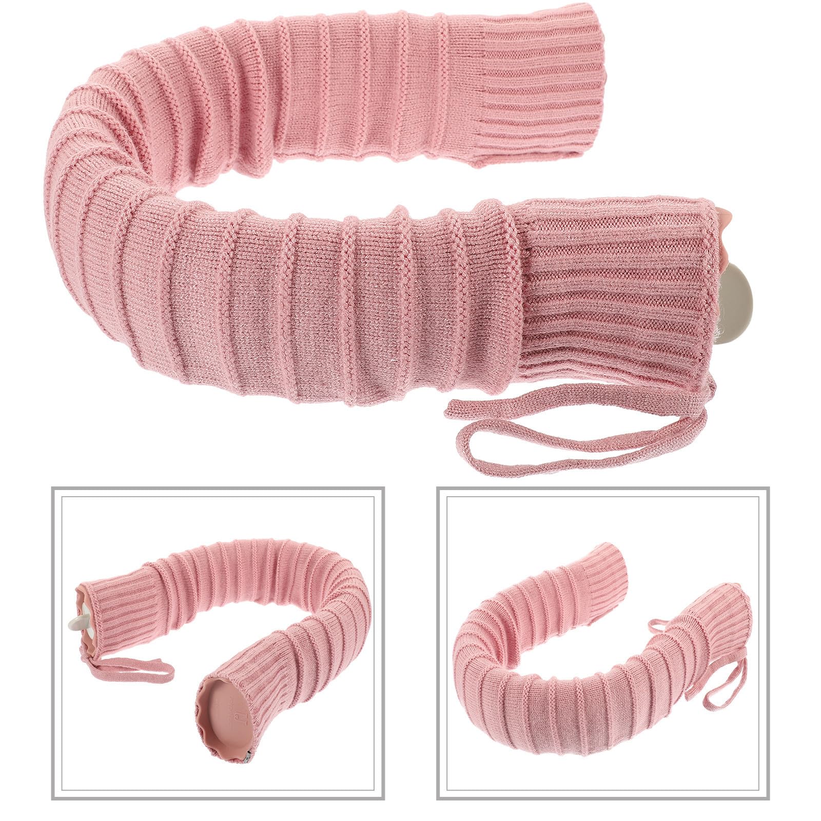 Hemobllo Bolsa de Agua Caliente para Cuello en Forma, Rellenable y Lavable, Silicona y Tejido de Punto, Adecuado para Uso en Casa y Viajes en Invierno Color Aleatorio