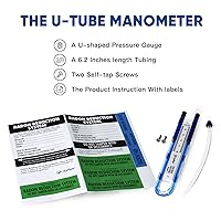 Vista 2 de XYF Air Easy Read Manometer U-Tube Air Pressure Indicator (Blue)