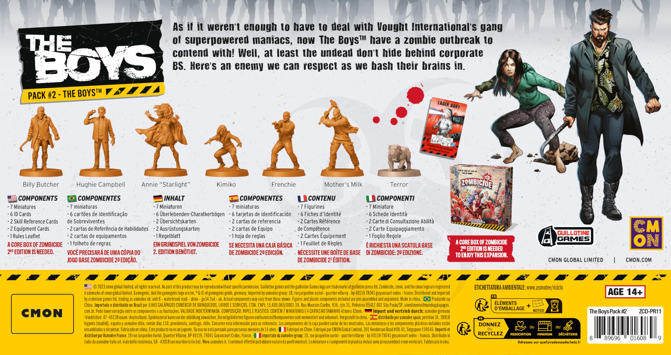 Asmodee - ZOMBICIDE Extension : The Boys Pack #2 - The Boys- Jeux de société - Jeux de Plateau - Jeux de Figurines - A partir de 14 Ans - 1 à 6 Joueurs - Version multilingue