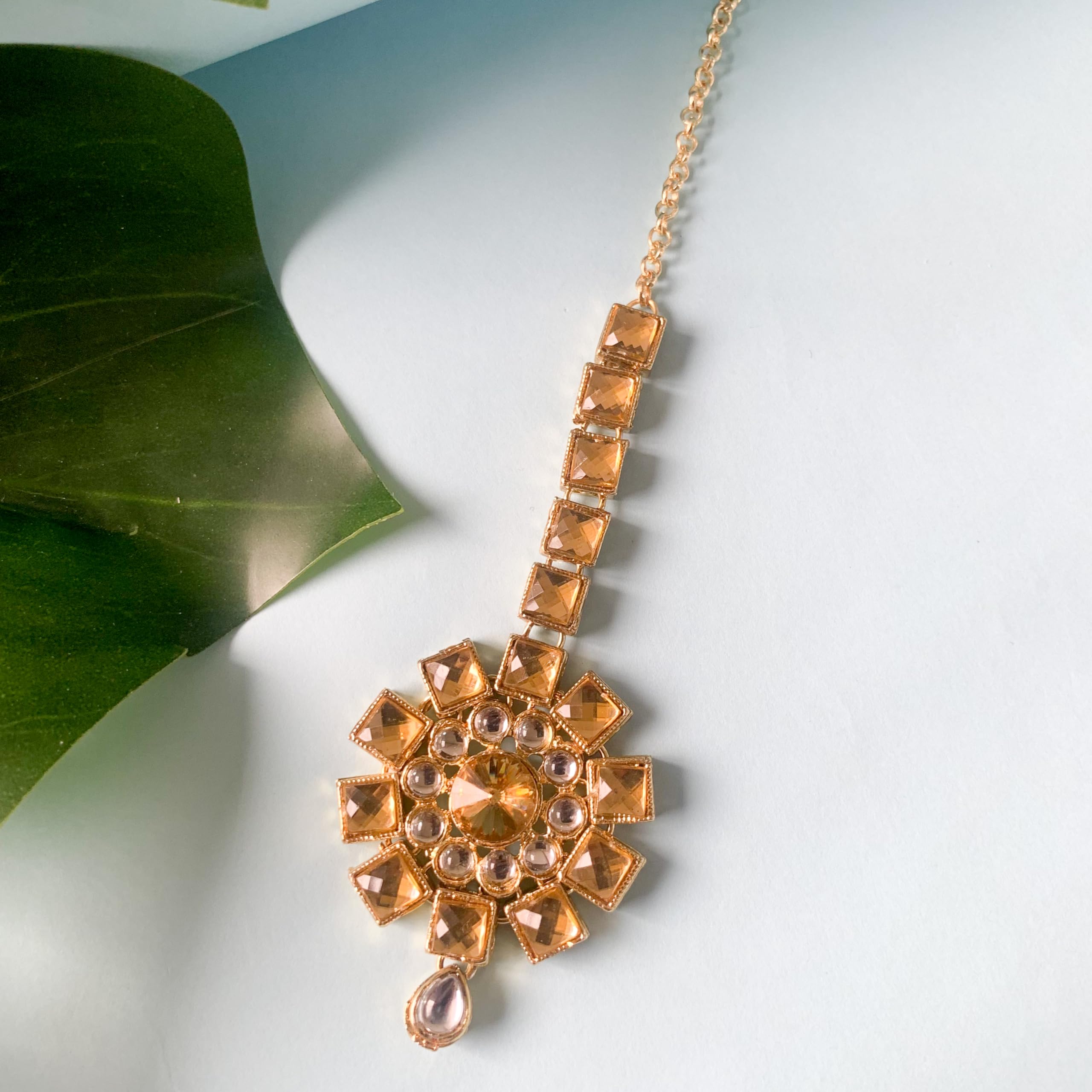 Traditional Kundan & Stone Studded Maang Tikka (T2035FL)