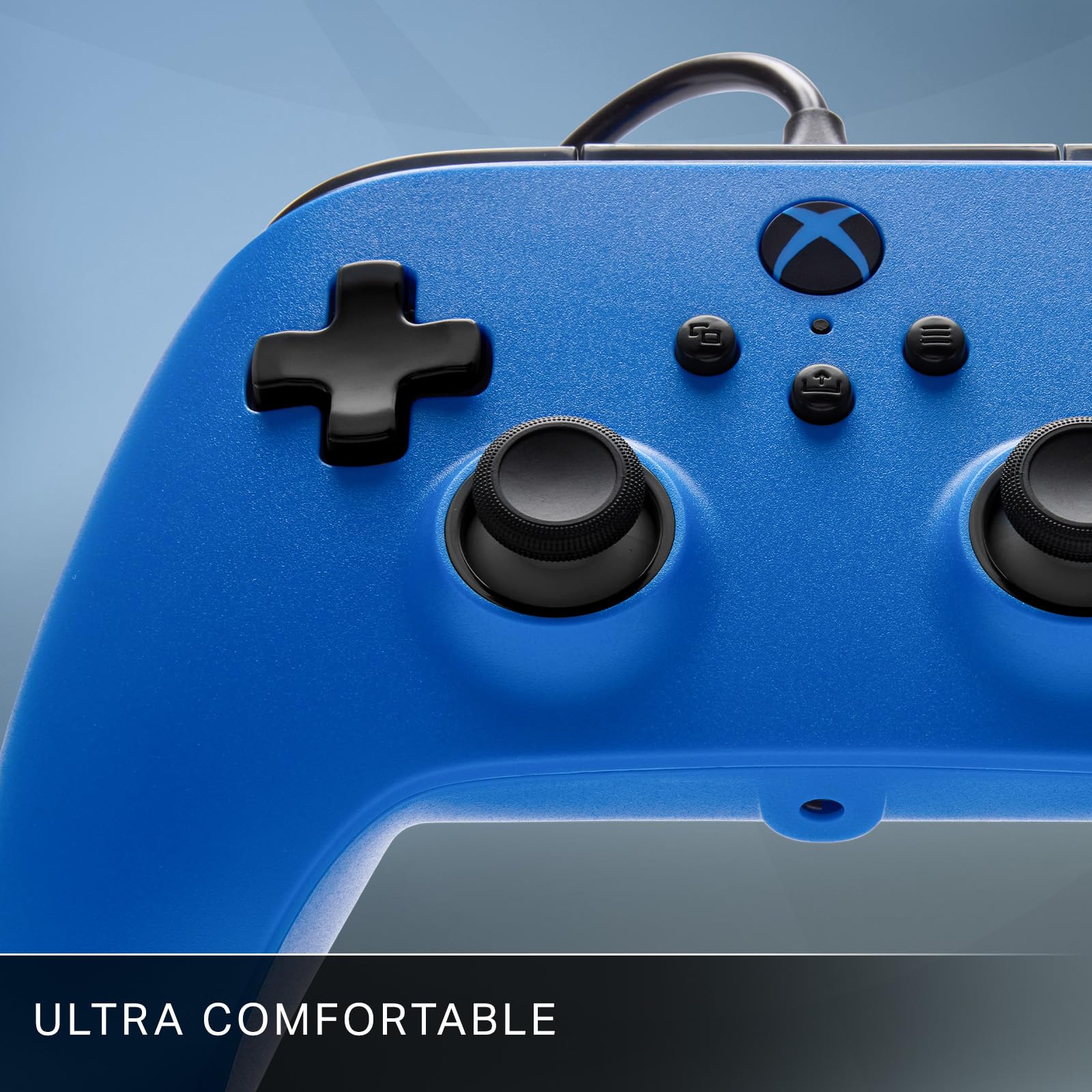 PowerA Manette filaire symétrique pour Xbox Series X|S – Bleu, sous licence officielle, disposition de joystick en ligne, compatible Windows 10/11, double moteurs Rumble, déclencheurs d'impulsion