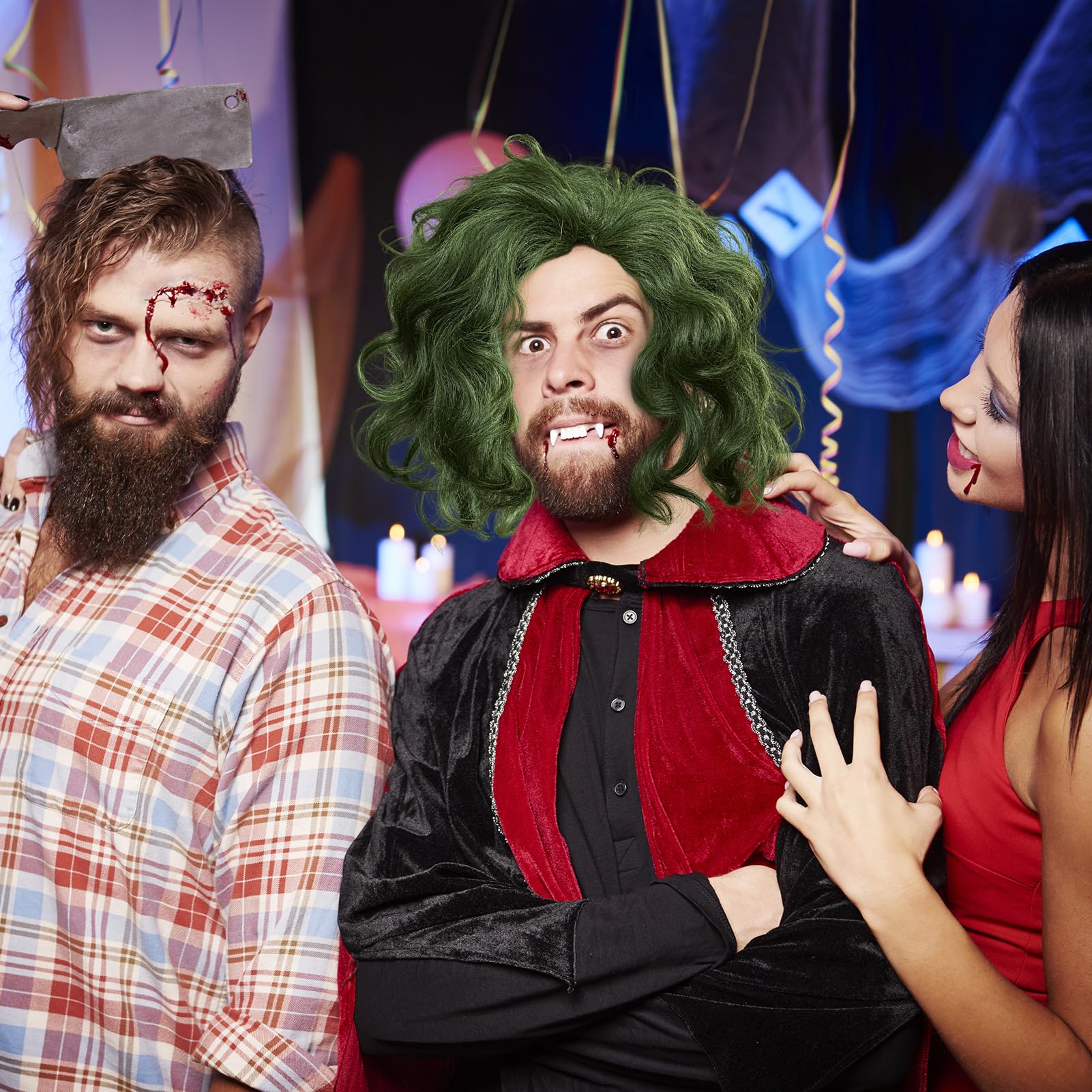 Perruque Clown Vertes Courte Cosplay: Carnaval Halloween Déguisement Perruque Verte Bouclée Et Ondulée Pour Homme Femmes Synthétique Naturelle Cheveux Courte Accessoire Pour fête à thème Perruque Clown Vertes Courte Cosplay: Carnaval Halloween Déguisement Perruque Verte Bouclée Et Ondulée Pour Homme Femmes Synthétique Naturelle Cheveux Courte Accessoire Pour fête à thème