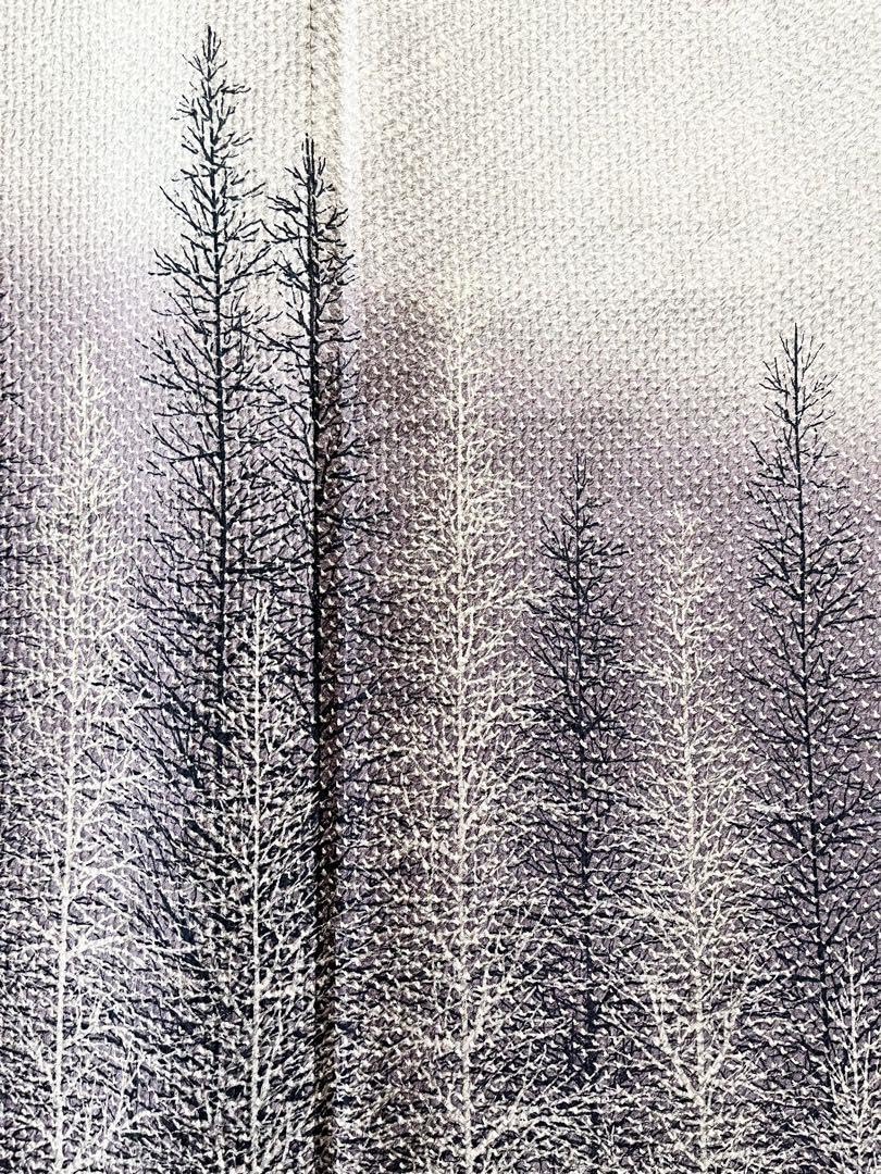 Amazon.co.jp: 藤娘きぬたや樹木文の美しい訪問着総絞り落款あり