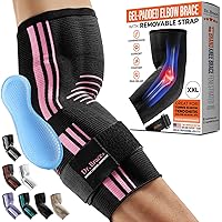 Vista 38 de DR. BRACE® Elite Codera de Soporte para Codo, Manga de Compresión para Codo con Almohadilla de Gel para Tratamiento y Alivio del Dolor de Codo