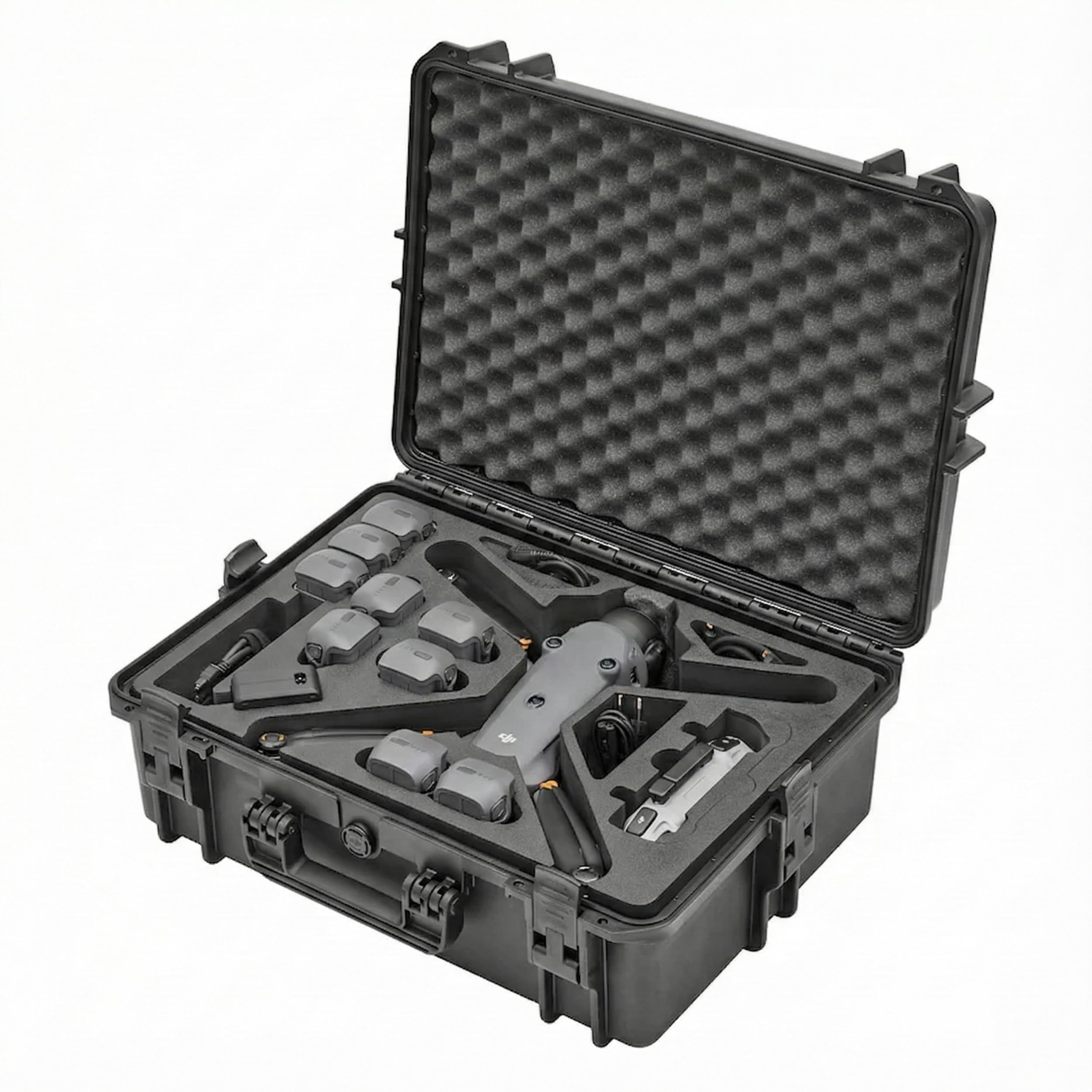 TOMcase Valise pour DJI Mavic 4 Pro, Fly More/Creator Combo, avec RC2/RC Pro 2 « Ready-to-Fly & Ready-to-Charge » – Valise Rigide, étanche pour l'extérieur – Fabriquée en Allemagne