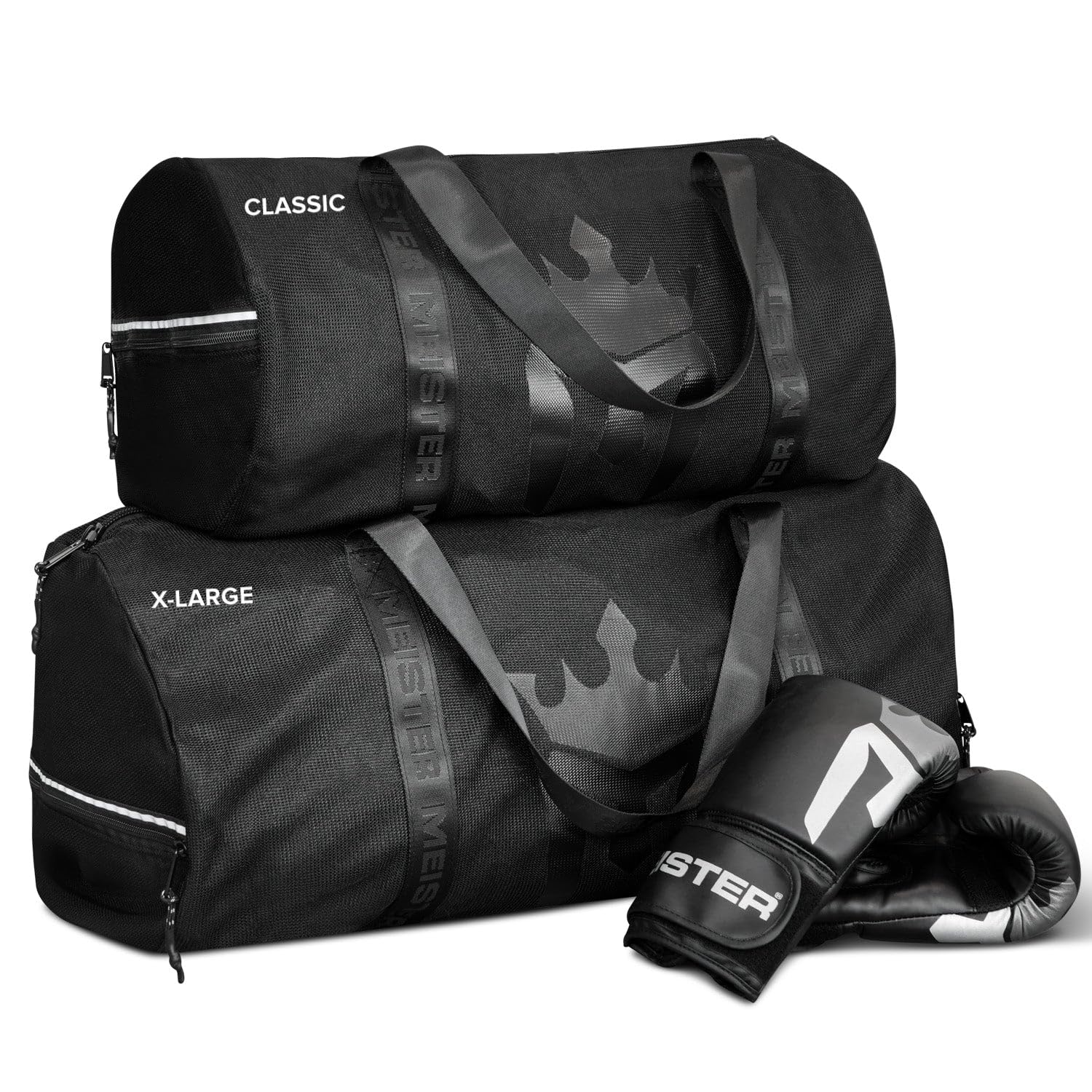 Meister Sac de Sport Respirant X-Large en Mesh à Mailles chaîne - V2.0 Noir
