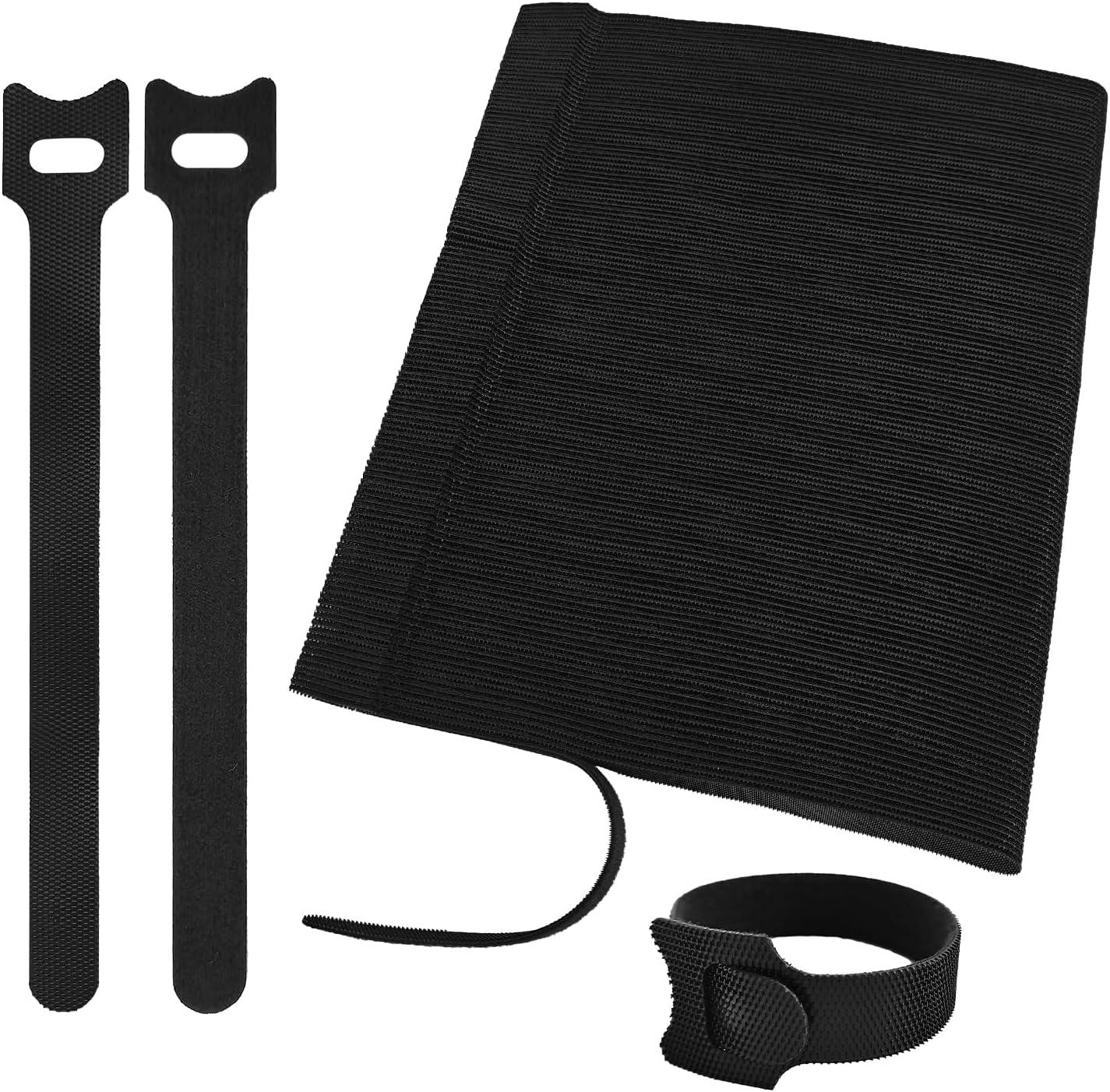 128Pcs 6in Cable Ties, Adjustable Cable Straps Wire Organizer Cord Wrap, Hook and Loop Cable Management