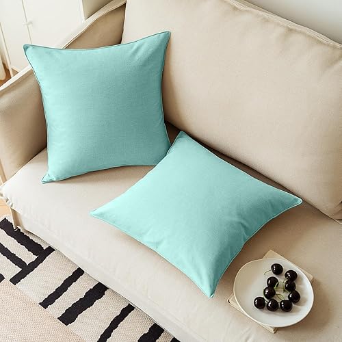 Vista 50 de NiNi ALL - Juego de 2 fundas de almohada impermeables para exteriores, decorativas, para casa de campo, jardín, patio, tienda de campaña, sofá