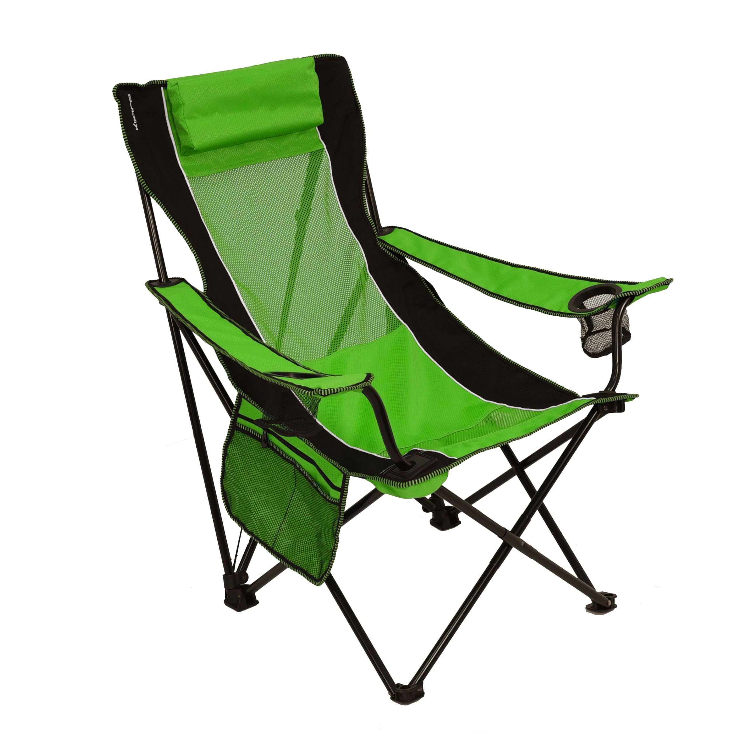 Kijaro Sling Folding Camping Chair - Enjoy The Outdoors in This Outdoor Chair with a Built-in Cup Holders and Side Organizer OR Side Cooler - Includes