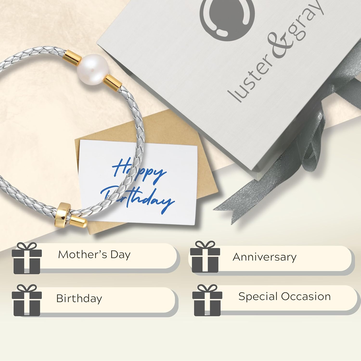 Single Pearl, AA Quality on Vegan Leather, 10-12mm Real Freshwater Pearl