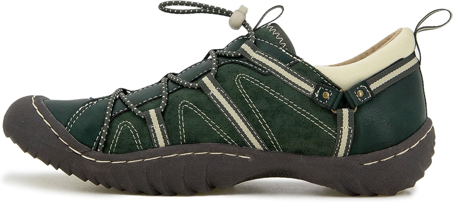 JBU by Jambu Women's Synergy Sneaker, Olive/Pale Yellow, 9.5