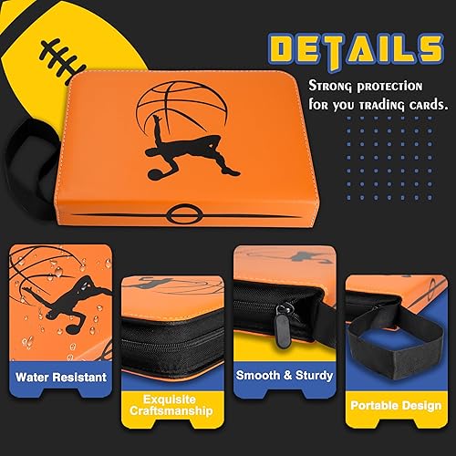 Miniatura 10 de CLOVERCAT Carpeta impermeable de 9 bolsillos para tarjetas, soporte para exhibición de álbumes de intercambio, expandible, 720 álbumes de bolsillo