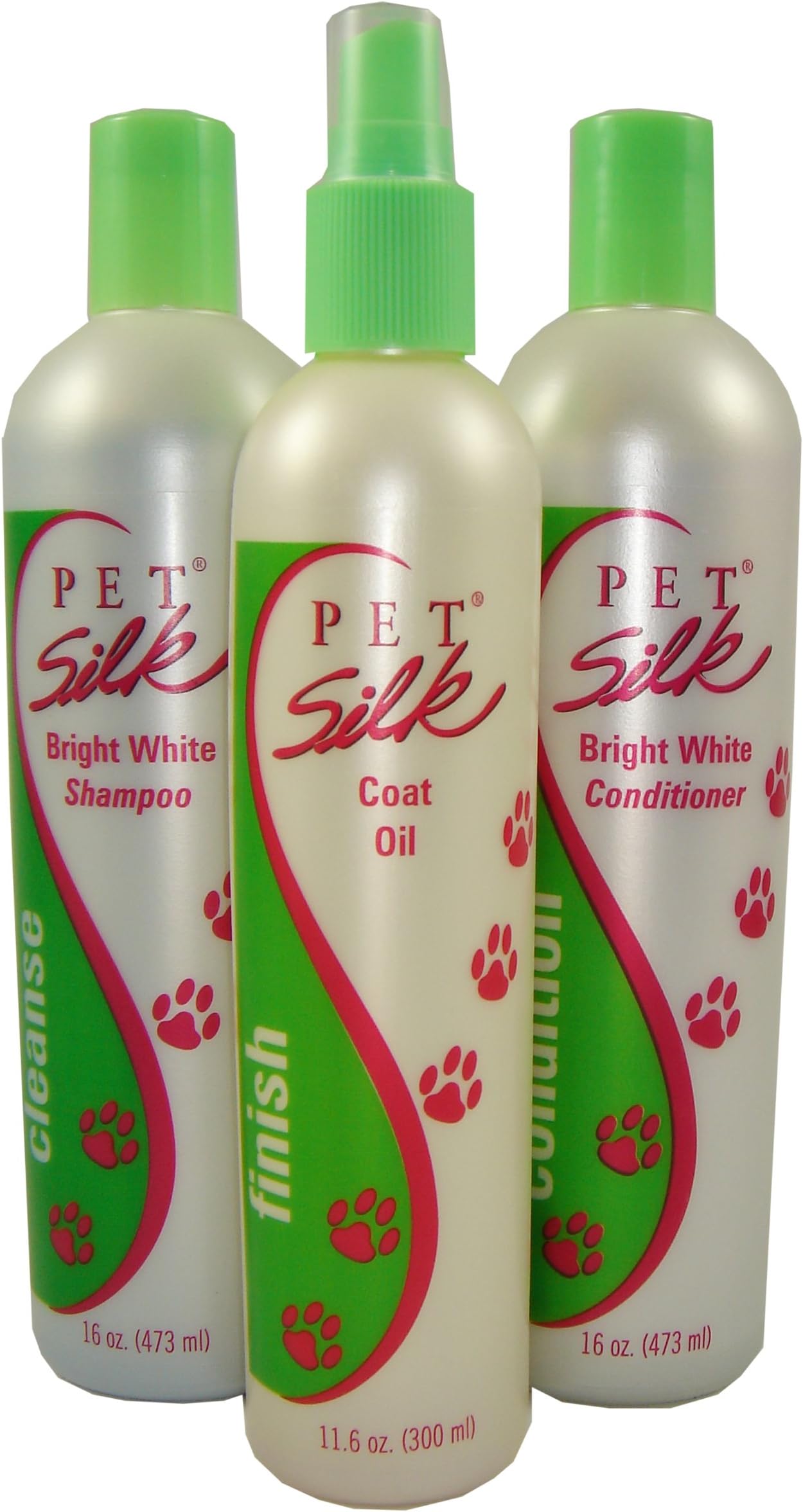 PET SILK Doggidogi Bright White Shampoo, Conditioner & Coat Oil Set