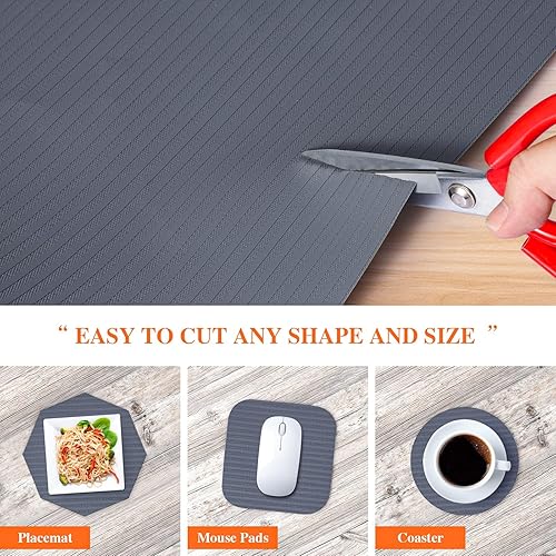 Miniatura 5 de Revestimientos de estantes para armarios de cocina, 24 pulgadas x 20 pies, forro de estante no adhesivo, revestimientos antideslizantes para cajones