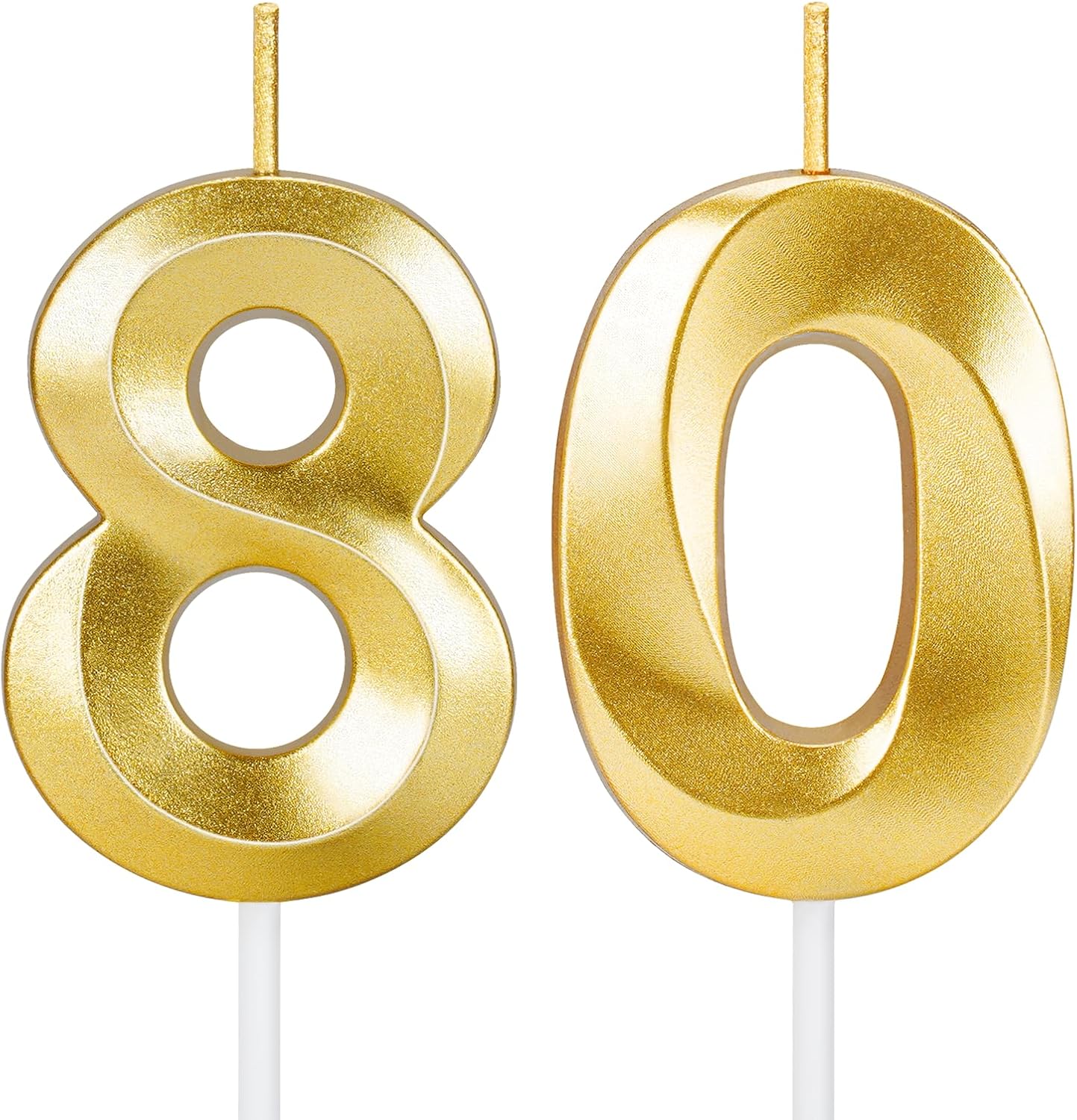 JEKUGOT 30th Birthday Candles For Cakes, Number 30 Candle, Gold Candle, Cake Candles Cake Topper