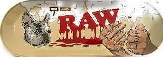 RAWxBOO Johnson skateboard rolling tray combo- Raw tan drawstring bag plus Raw skate tray- New by RAW
