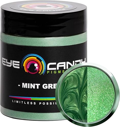 Pigmento en polvo de mica "verde menta" (0.88 oz), aditivo multiusos para manualidades y manualidades  carpintería, bombas de baño naturales,