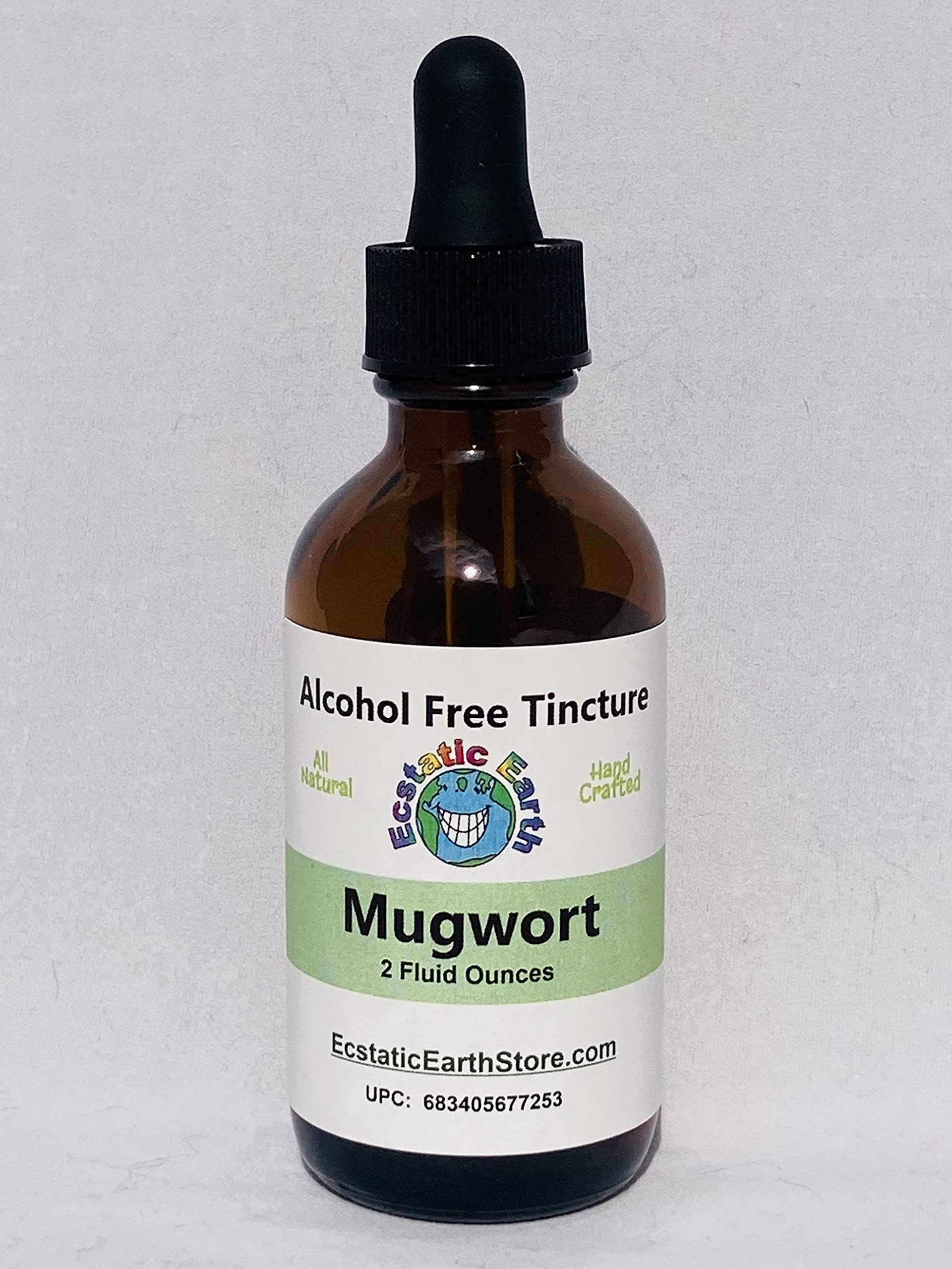 Ecstatic Earth 8 Oz Bottle Mugwort Tincture Alcohol Free Made with Kosher USP Food Grade Glycerine