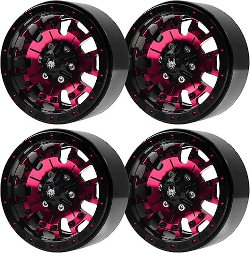 Miniatura 2 de ShareGoo - Llantas de metal Beadlock de 1.9 pulgadas, cubos hexagonales de 0.472 in, 10 radios compatibles con Traxxas TRX4 Axial SCX10 RC4WD D90