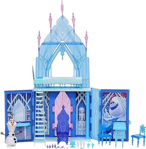 Disney Frozen 2 Elsa's Fold and Go Ice Palace, Castle Playset, juguete para niños a partir de 3 años
