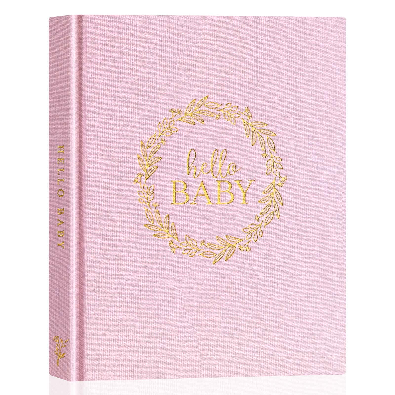 Lanpn Hello Baby Memory Book for Boy Girl - Linen Cover Baby Book Memories Keepsake for New Parents - Newborn Baby First 5 Year Journal Scrapbook